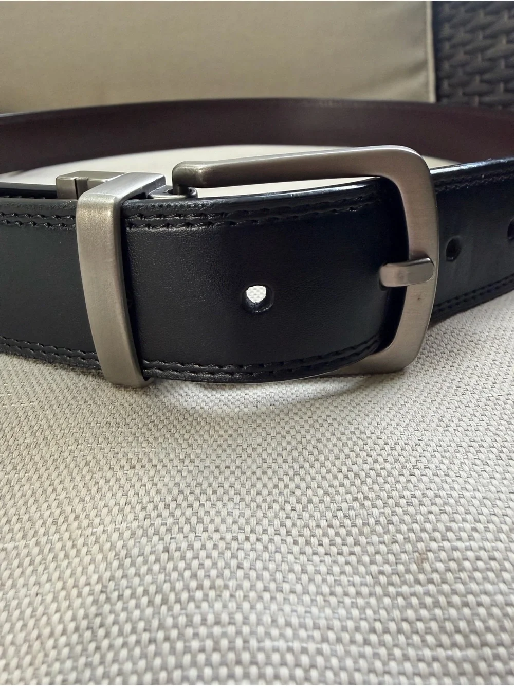 Dickies Classic Black Reversible Leather Belt - Men